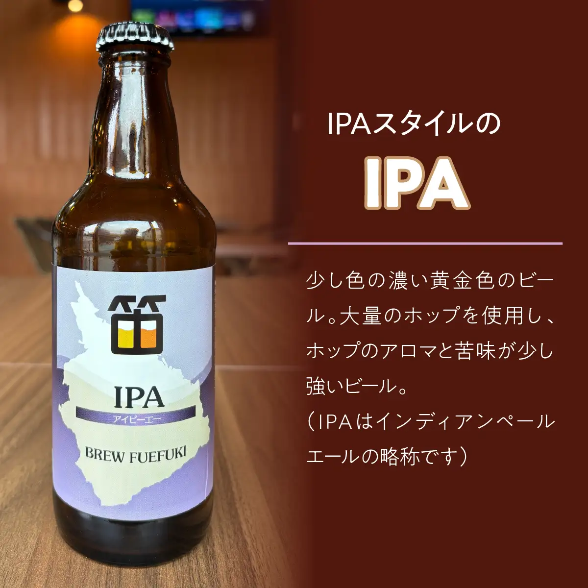 石和温泉郷で作られたクラフトビール３３０ml瓶６本セット（２種×３本）「PALE ALE」「IPA」 261-001-c