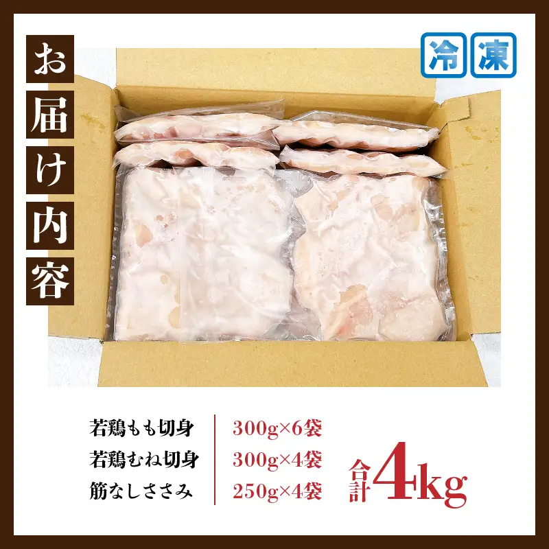 若鶏 ビッグ セット 合計4kg_D128-26