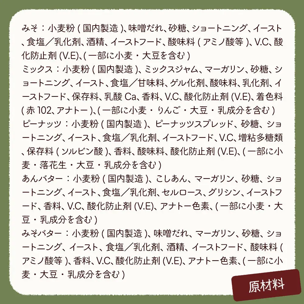 フリアンパン洋菓子店 ソフトフランスパン 5種類詰め合わせ 各1個