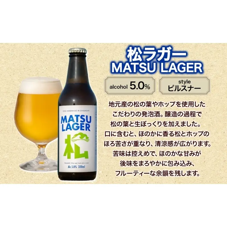 松ラガー 茅ホップ 詰め合わせ 各330ml×3本 計6本 発泡酒 松の葉 生ぼっくり ホップ フルーティー 酒 お酒 アルコール 晩酌 宅飲み アウトドア レジャー お祝い ギフト 贈り物 手土産 ご褒美 湘南 GreenBeachbrewery 茅ヶ崎市 神奈川県