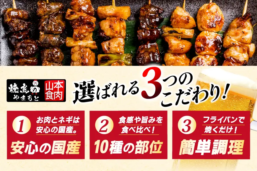 定期便 6回 焼き鳥 たれ付き 焼鳥10種 30本 2セット 1回 60本 合計360本