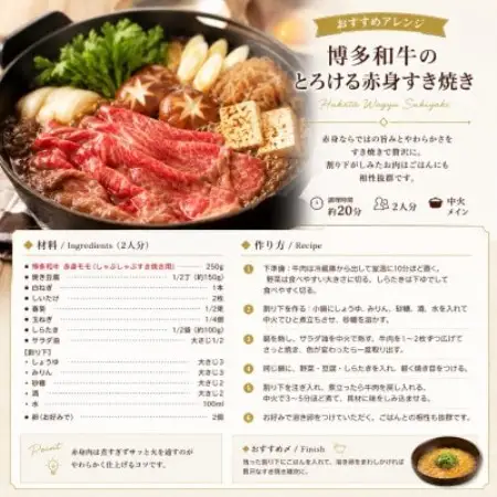 【A4～A5】博多和牛赤身モモしゃぶしゃぶすき焼き用　250g/p(大野城市)【配送不可地域：離島】【1750616】