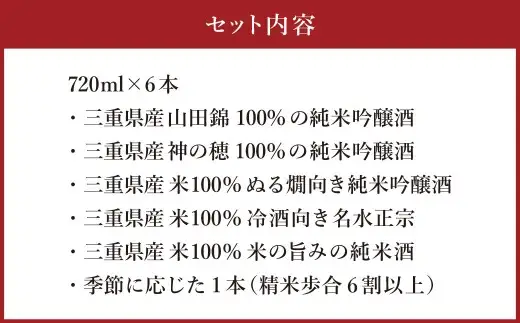 細川酒造 飲み比べ 720ml セット （ 6本 ） お酒 酒 おさけ さけ アルコール 日本酒 純米吟醸 純米酒 詰め合わせ 詰合せ ギフト 贈答