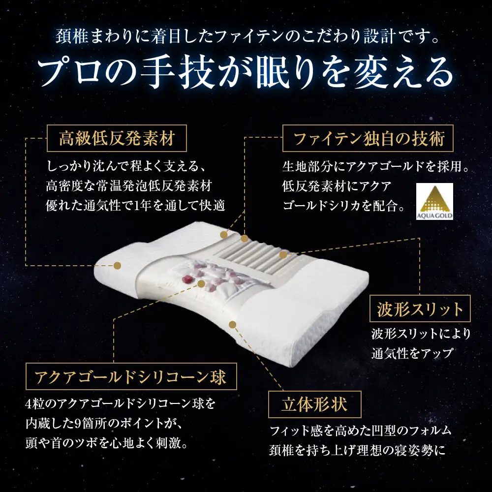 【ファイテン】星のやすらぎ 療法士指圧ピロー スタンダード100｜京都 人気ブランド ピロー