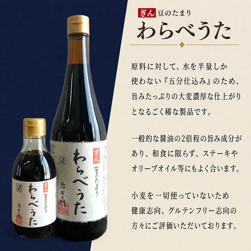 濃厚な国産豆のたまり　ぎんわらべうたセット│醤油 和食 溜│南蔵商店