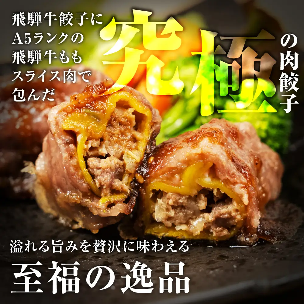 贅沢！飛騨牛 肉巻餃子 【1重巻】極餃・飛騨牛肉巻き餃子6個入 餃子 ぎょうざ ギョウザ 飛騨牛 a5 赤身 もも モモ 肉 スライス 和牛 黒毛和牛 国産 冷凍 総菜 ごはん 晩酌 のお供に お取り寄せ オリジナル 冷凍 [mt2220] 11000円