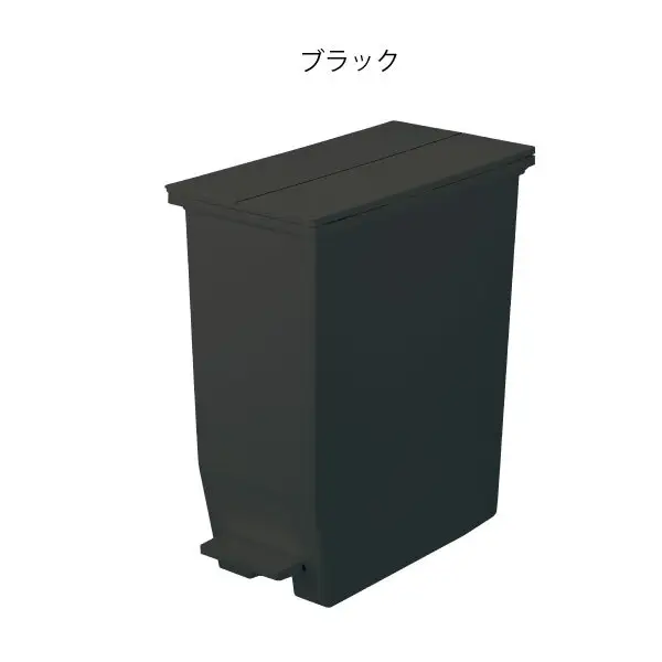 SOLOW ソロウ　ペダルオープンツイン 35L　ゴミ箱 ペダル式 キャスター付き 省スペース 抗菌 防汚 キッチン トイレ ブラック