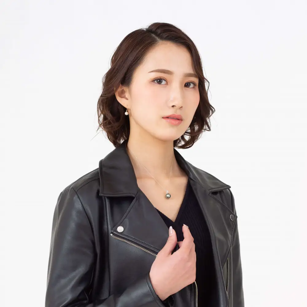 黒蝶真珠　ダイヤモンド PT900 ペンダントトップ　久遠