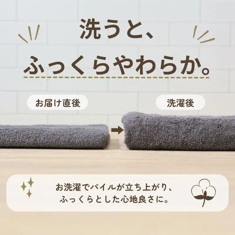 デイリーフェイスタオル 10枚セット (ダークグレー）