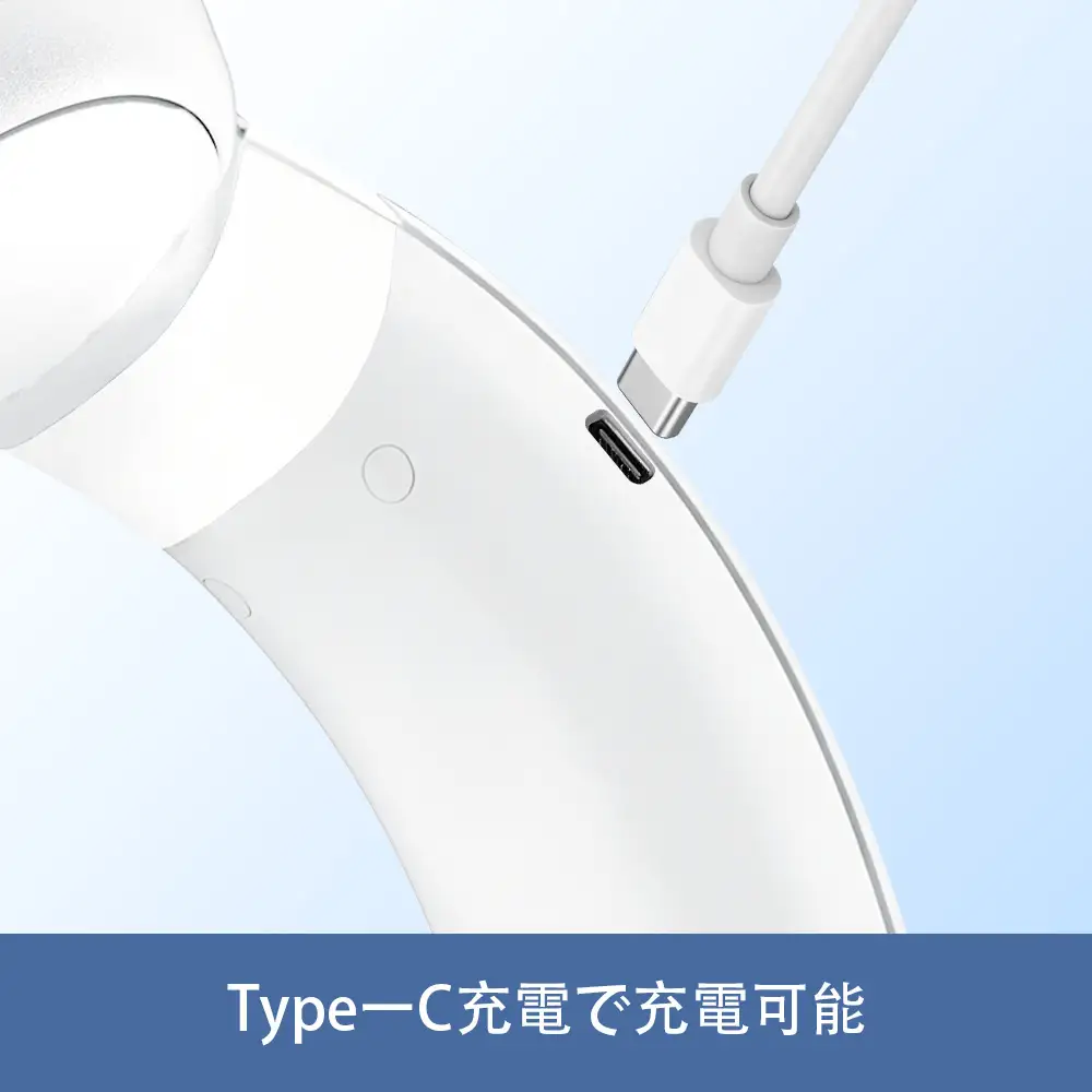 冷却プレート付き首掛け扇風機LY12　ネイビー