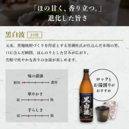 【毎月定期便】【黒白波】25度【900ml】×4パック DD0-0018全3回【配送不可地域：離島】【4088730】