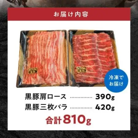 【のし付き・お中元】黒豚肩ロース・三枚バラ肉セット(しゃぶしゃぶ用)【配送不可地域：離島】【1753950】