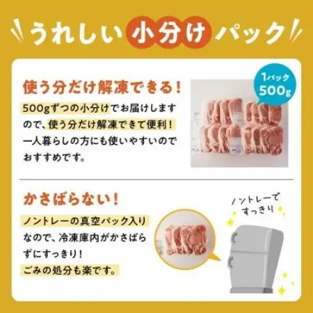 【2ヵ月毎定期便】鹿児島県産豚ローススライス(計2kg・500g×4P)(南九州市)全3回【配送不可地域：離島】【4088775】
