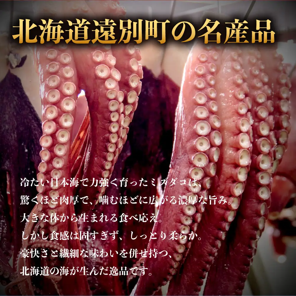 【訳あり】極肉厚　煮だこ足セット（約1kg）　刺身用　ミズダコ　大容量　国産　北海道産　冷凍　家庭用　規格外