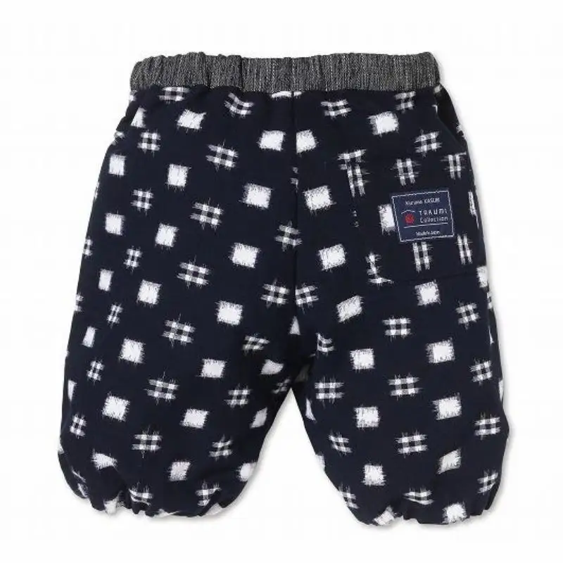 赤ちゃんのための【もんぺっぺ】《福岡市製造　by　TAKUMI Collection》【紺水玉格子】 タクミコレクション 匠コレクション TAKUMI Collection