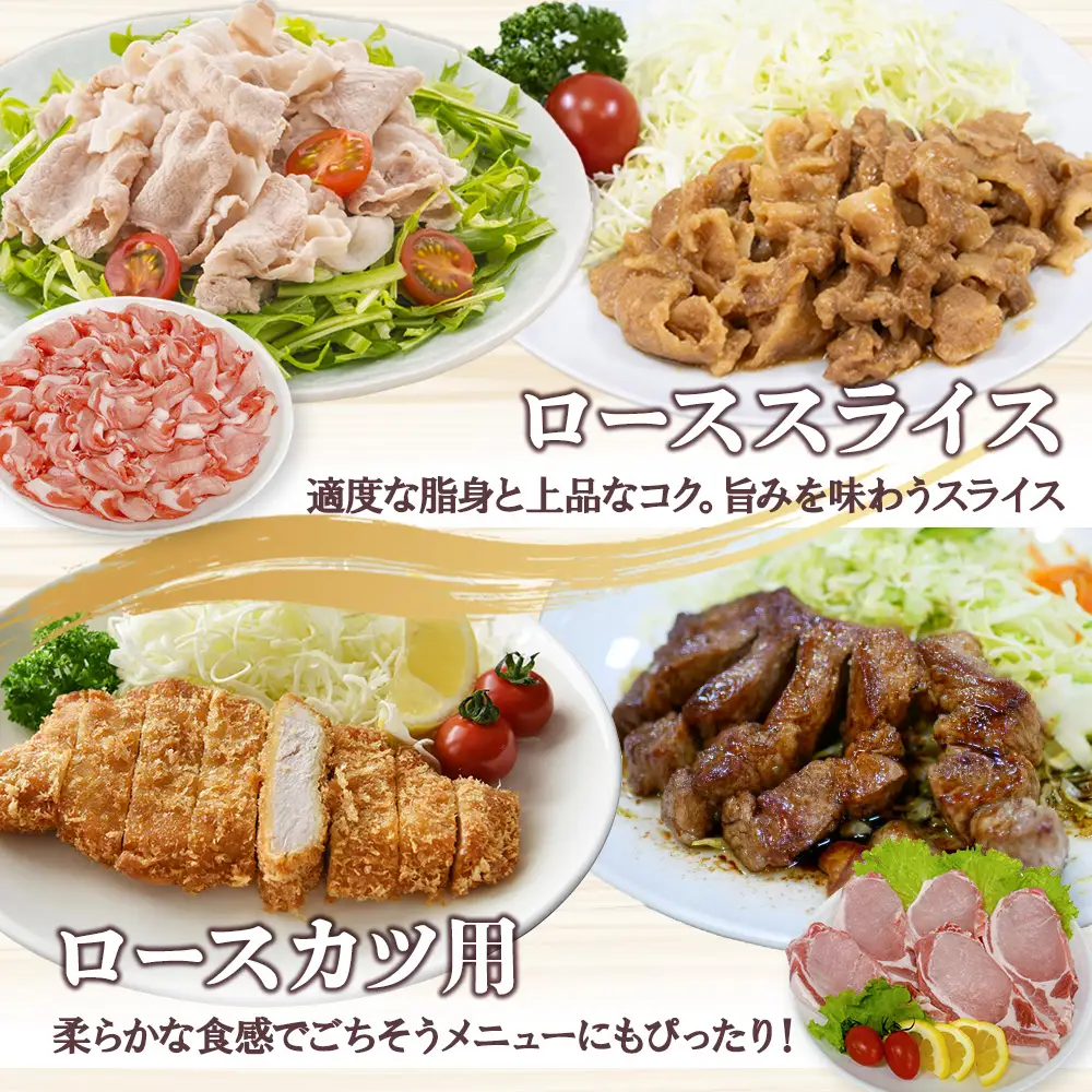 宮崎県産 豚肉 桜印ポーク5種セット(ローススライス / バラスライス / ロースカツ / 切り落とし / ミンチ) 合計5kg 小分け 冷凍 国産 送料無料 九州産 肉 お肉 豚 詰め合わせ