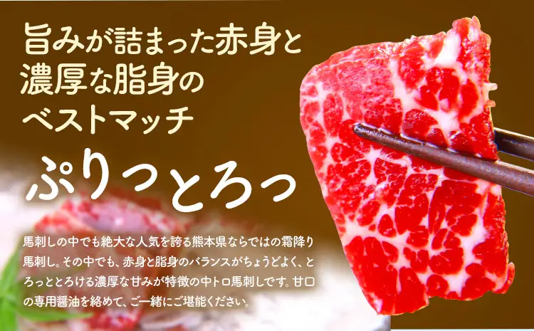 馬刺し 熊本 ならでは 霜降り馬刺し たっぷり 500g 株式会社利他フーズ《60日以内に出荷予定(土日祝除く)》 霜降り 中トロ 海外産 国内肥育 冷凍 生食用 肉 馬肉 ふるさと納税馬刺し 熊本県 津奈木町 送料無料 馬刺 ばさし 名物