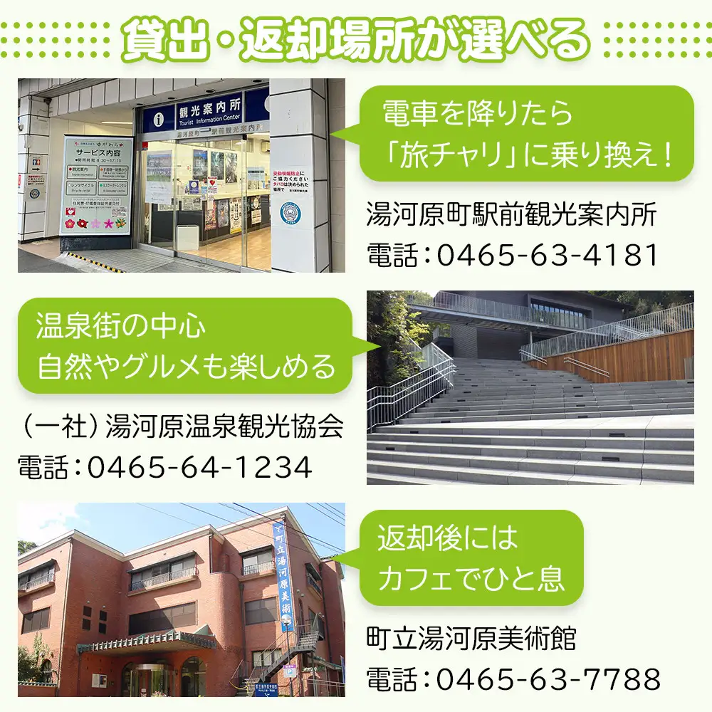 旅チャリ1日利用券 | 湯河原温泉 自転車レンタル サイクリング 観光 名所巡り