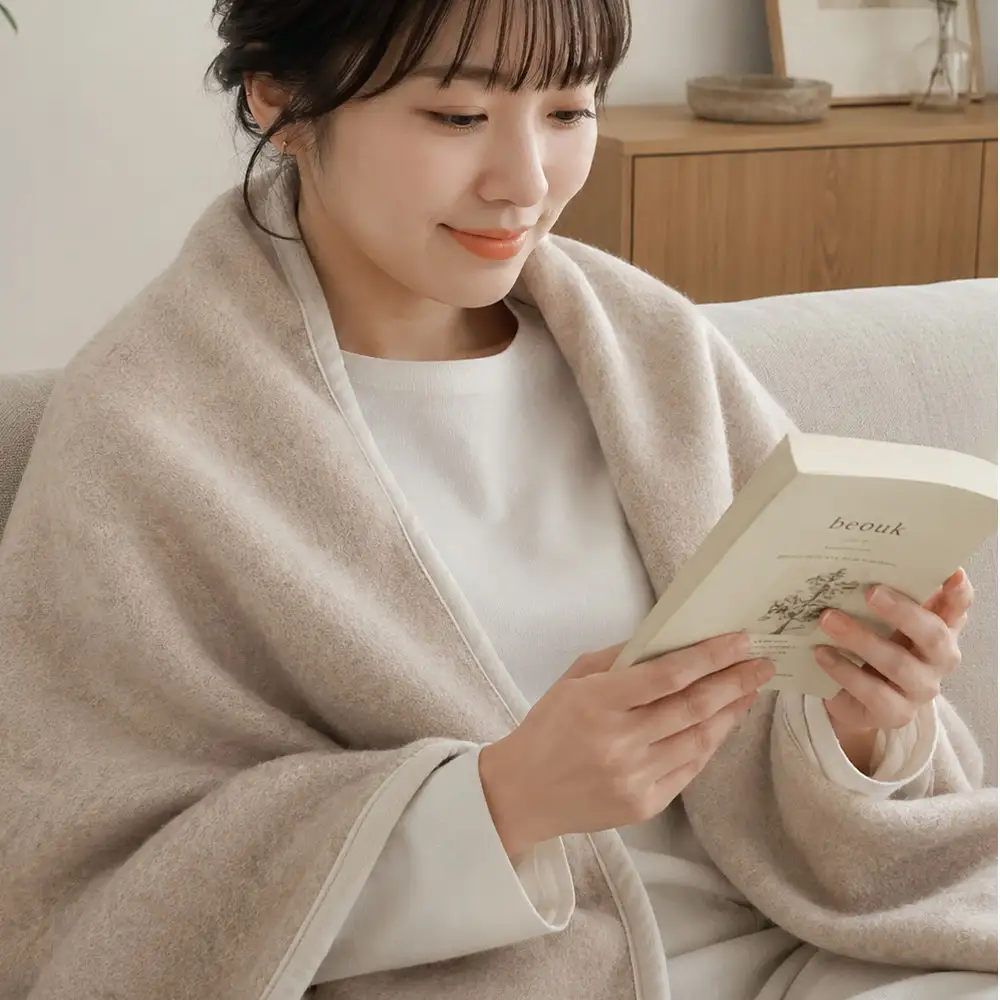 【ハーフサイズ】アンデスの宝石 アルパカ100%(毛羽部分)毛布 140×100cm 〈泉大津産〉AP-31R ベージュ | 毛布 アルパカ ブランケット ひざ掛け 掛け毛布 寝具 防寒 国産 日本製 睡眠