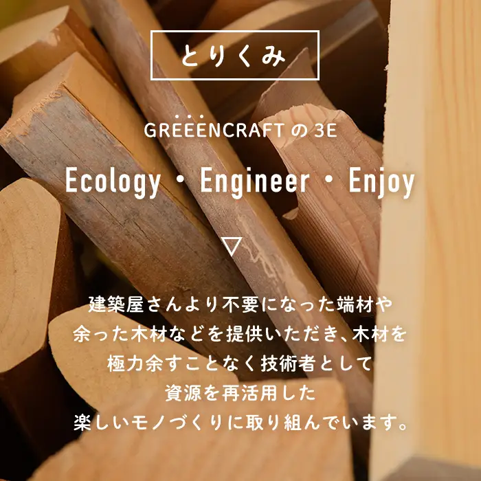 ツミニキ (変形積み木 約24～28ピース・OYADAMAツミキ1ピース・専用木製サイコロ1ピース付き) おもちゃ ゲーム 積み木 玩具 知育玩具 木製 建築廃材 大分県 佐伯市  【FD10】【(福)希望の森 太陽農園】
