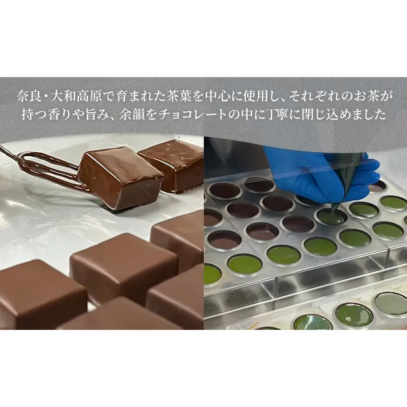 チョコレート ボンボンショコラ 5個入り お茶アソート Filament 奈良県 大和郡山市 チョコ スイーツ デザート お茶 抹茶 ほうじ茶 玄米茶 和紅茶 煎茶 プレゼント 菓子 洋菓子 お取り寄せ 冷蔵 送料無料