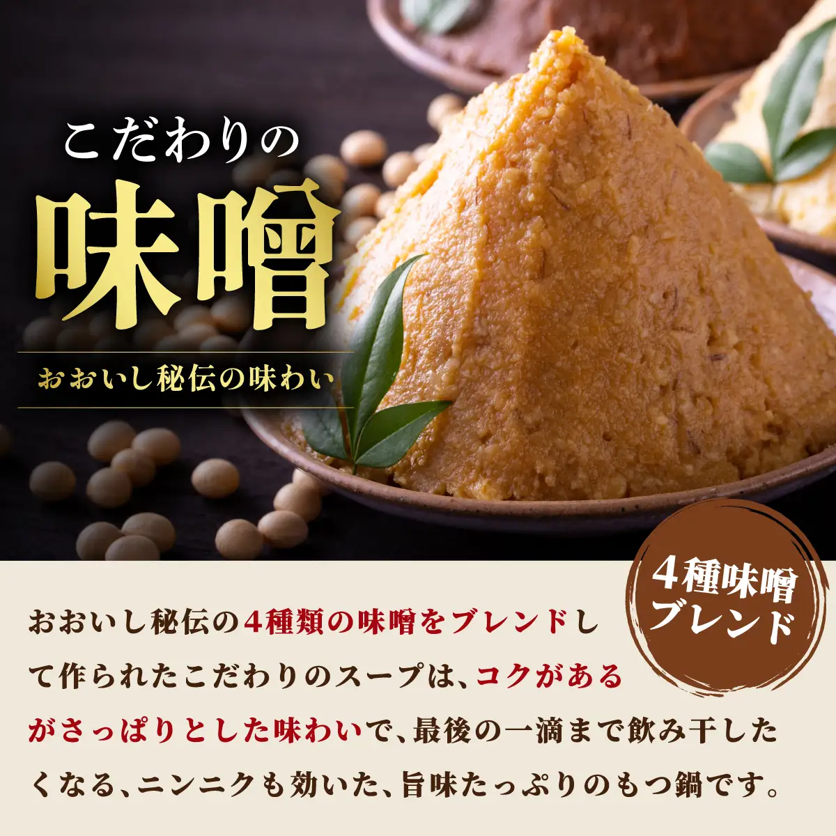 牛もつ鍋おおいし 博多もつ鍋 味噌味（2～3人前）