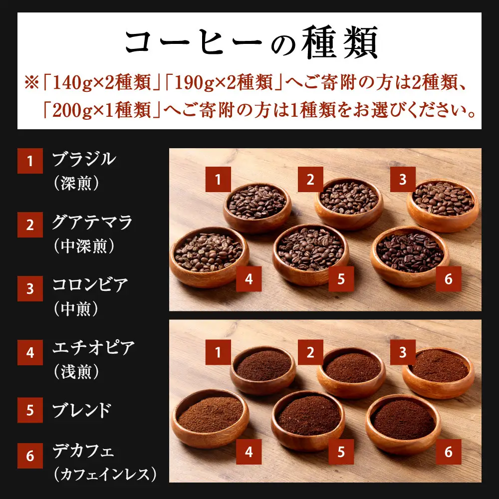 【 豆と粉で選べる 】 スペシャルティコーヒー190g × 2種 コーヒー 珈琲 COFFEE coffee コーヒー豆 コーヒー粉 豆 粉 自家焙煎