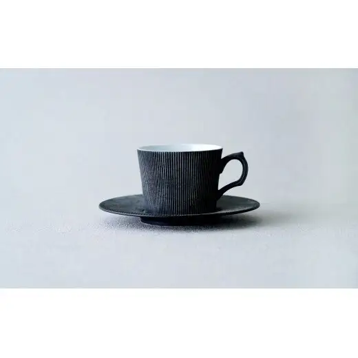 有田焼 Moon Surface コーヒーカップ＆ソーサー【大慶】食器 器 うつわ コーヒー カップ＆ソーサー スタイリッシュ カップ しのぎ ギフト プレゼント A60-132