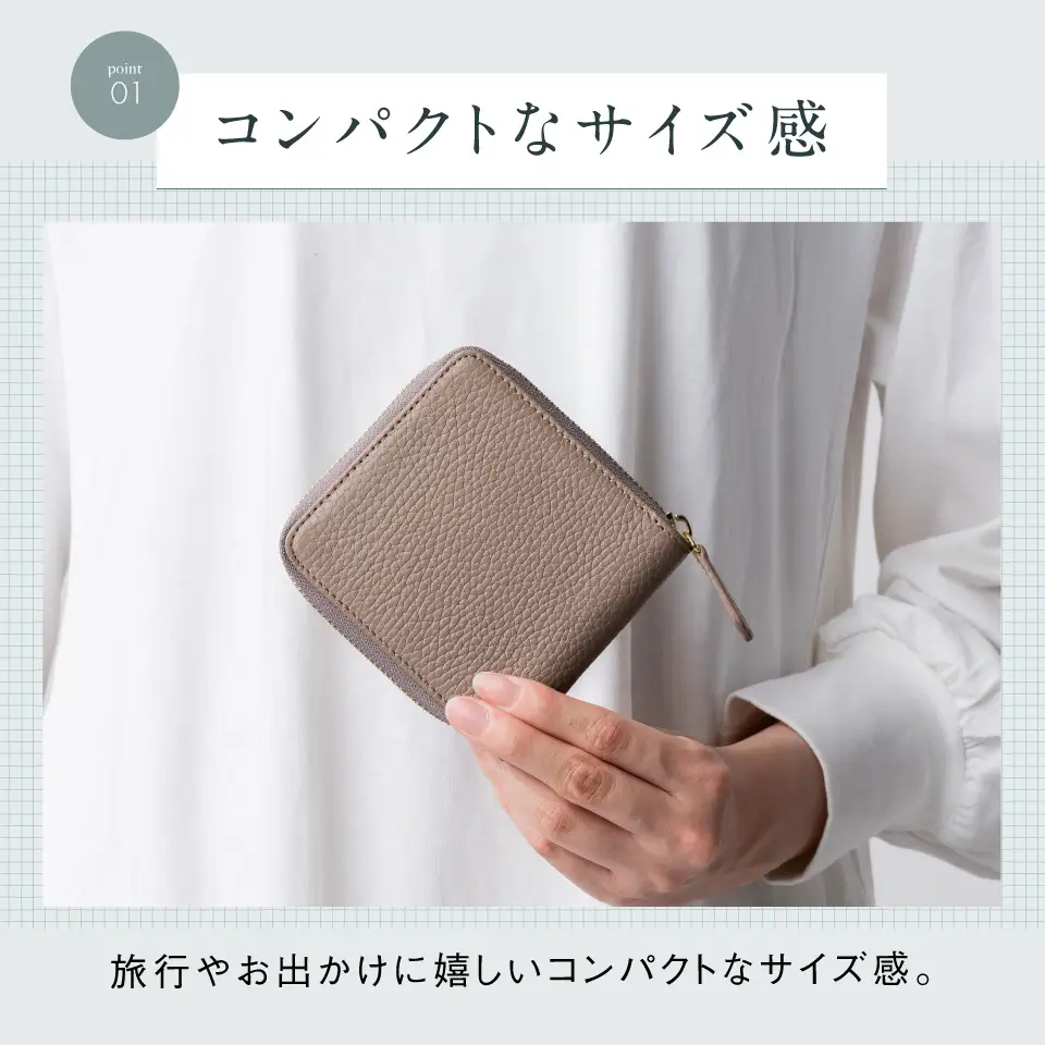 ブラック MURA 二つ折り財布｜財布