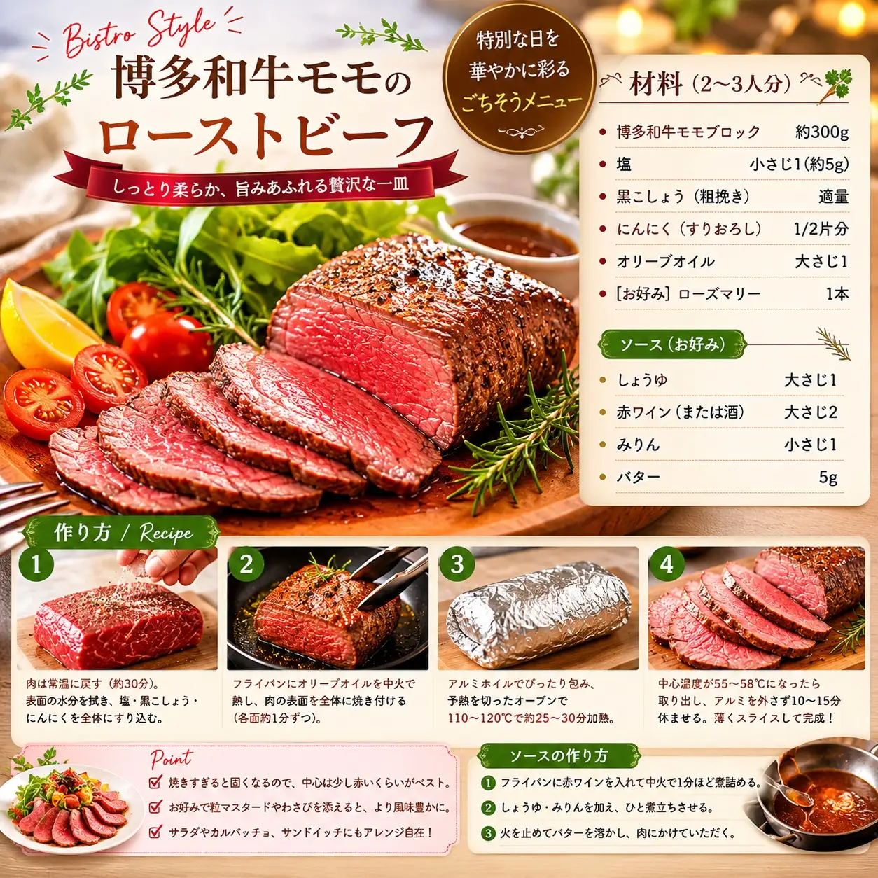 訳あり！【A4～A5】博多和牛モモブロック（ローストビーフ用等）約600g（300g×2p） ｜和牛 MEP