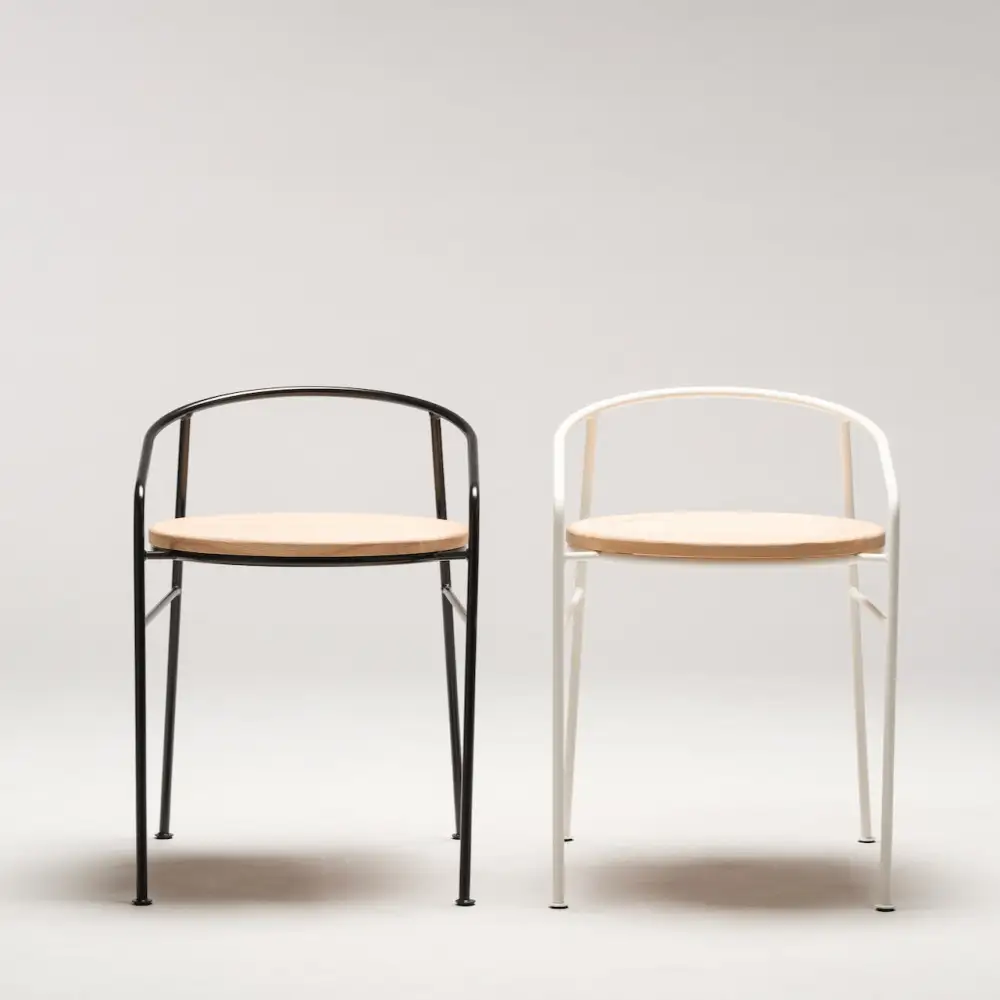 マキヅ家具 槙塚鉄工所 Round Chair 白