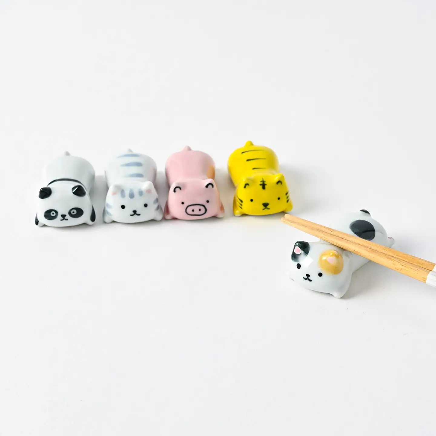 【波佐見焼】どんな姿もかわいい 箸置き ミニアニマル 5個セット【福田陶器店】[PA426]