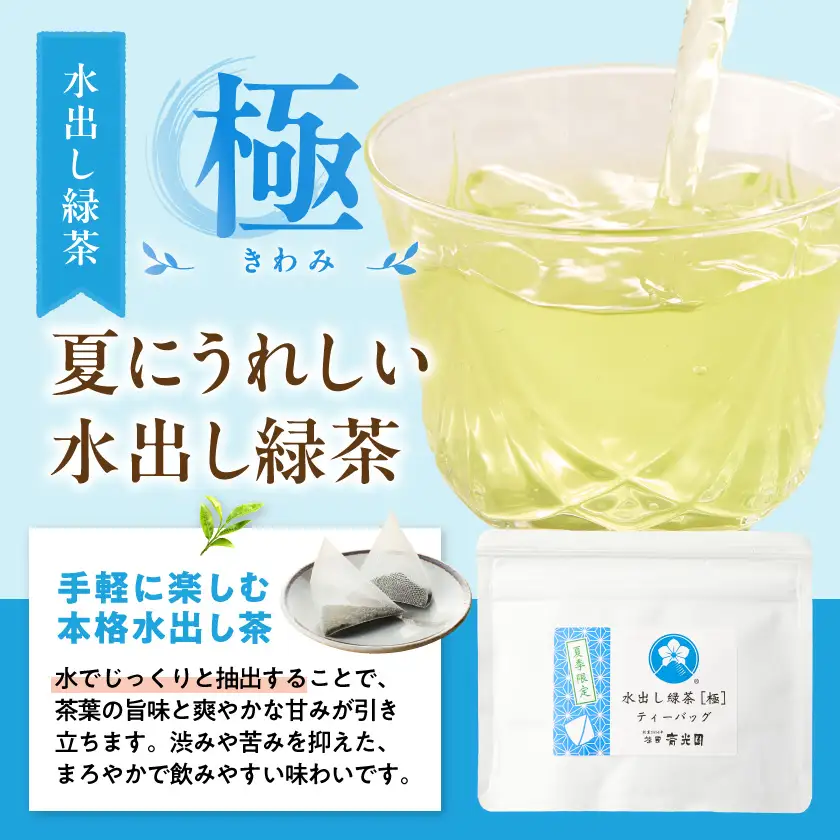 ふかむし茶[常盤]&水出し緑茶[極]ティーバッグセット※ポスト投函≪みやこんじょ快速便≫〔C3-015-R〕_(都城市)