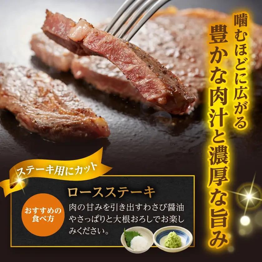 宮崎牛ロースステーキ3枚&バラエティ焼肉500gセット〔AE-89-013〕_(都城市) 宮崎県産宮崎牛 ロースステーキ(真空) ロース バラ ウデ(カタ) 肩ロースうす切り モモ 焼肉 セット