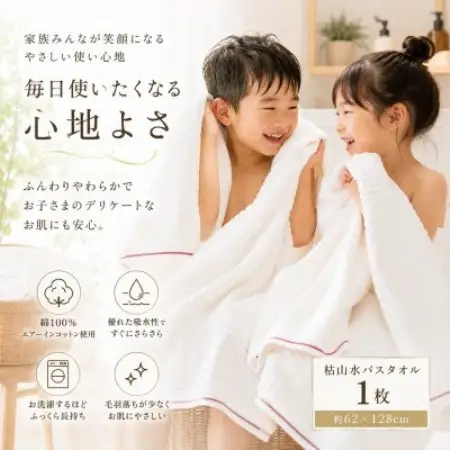 【泉州タオル】枯山水 バスタオル ホテル仕様 日本製 後ざらし製法【1752985】