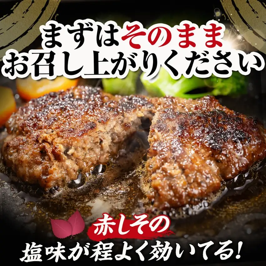 【訳あり】赤しそハンバーグ600g　冷凍のまま10分で焼ける【配送不可地域：離島】【1760041】