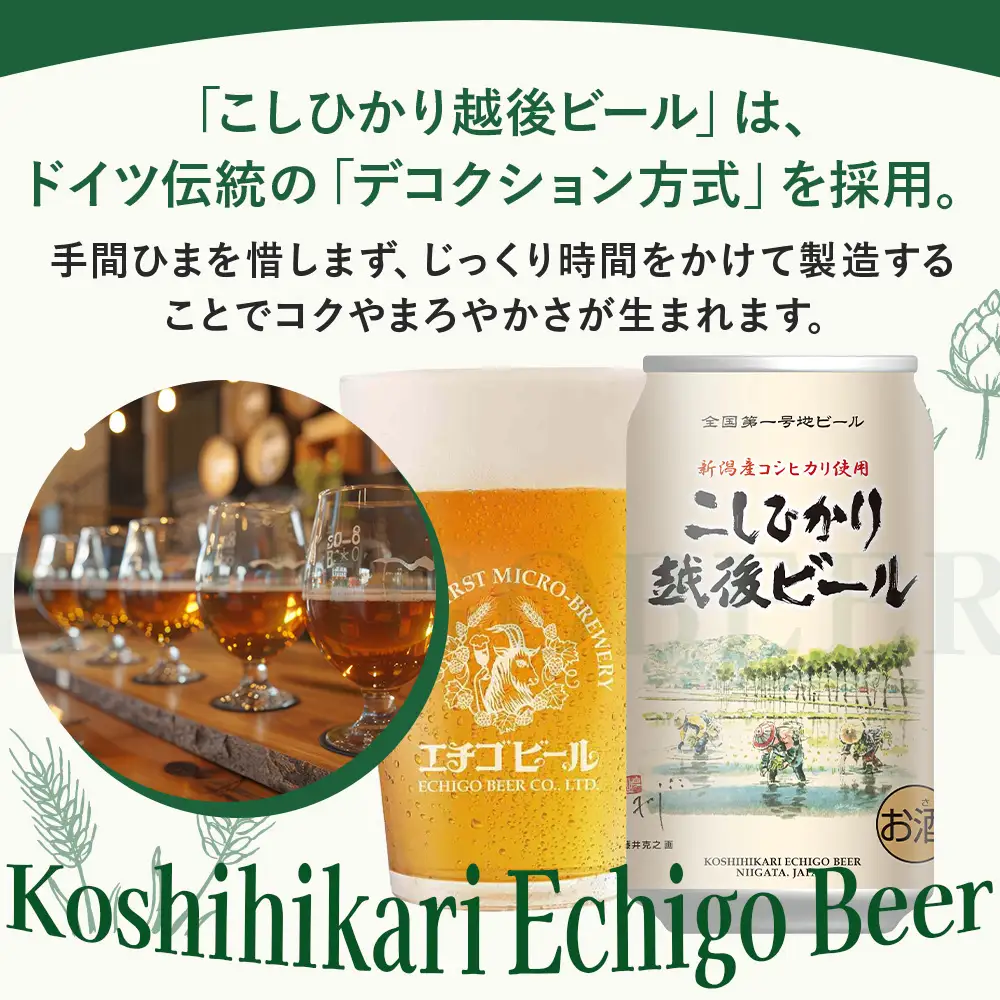 クラフトビール エチゴビール こしひかり越後ビール 350ml 缶 24本 〔P-447〕【最短3日発送】地ビール コシヒカリ 那須町