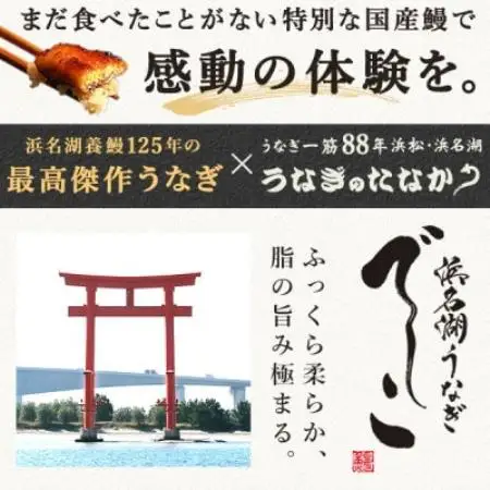 浜名湖養鰻125年の最高傑作「でしこ」!浜名湖・うなぎのたなか国産長蒲焼3本※簡易箱・合計約330g【配送不可地域：離島】【1757969】