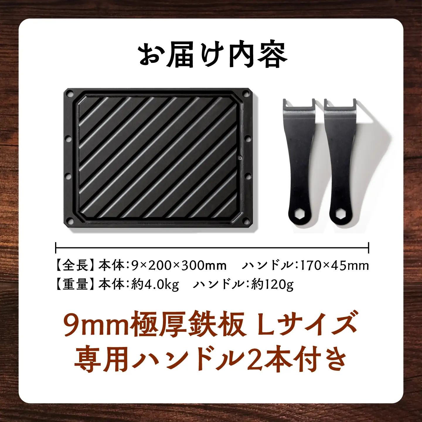 LGASIA (ルガシア) 9mm極厚鉄板Lサイズ(専用ハンドル2つ付き) / 恵那市 / ＭＡＣ[AUDM014] 鉄板