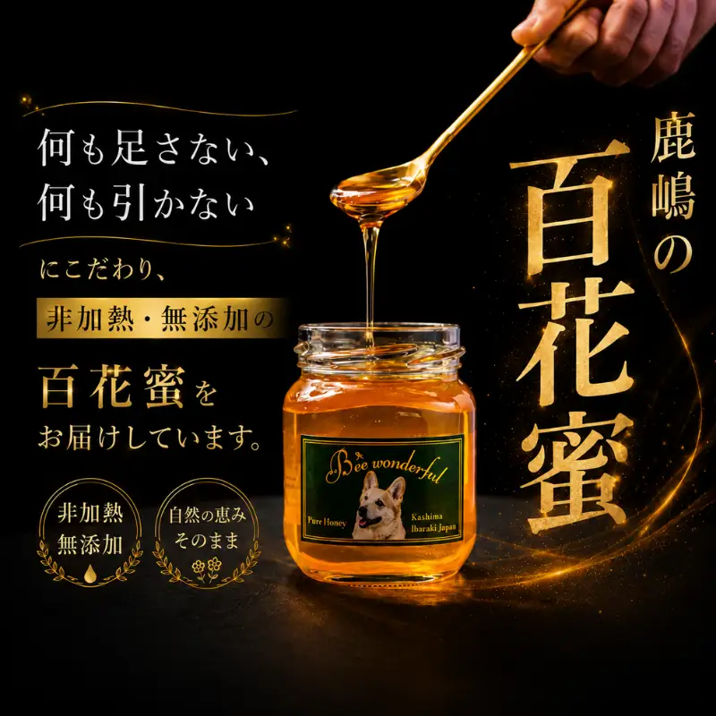 はちみつ 百花蜜 6月蜜 300g×1本 非加熱 産地直送 国産 一期一会 はちみつ 鹿嶋市