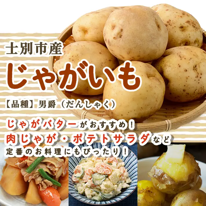 じゃがいも 男爵いも 5kg ジャガイモ 2026年10月中旬以降順次発送 【士別農園】A7113