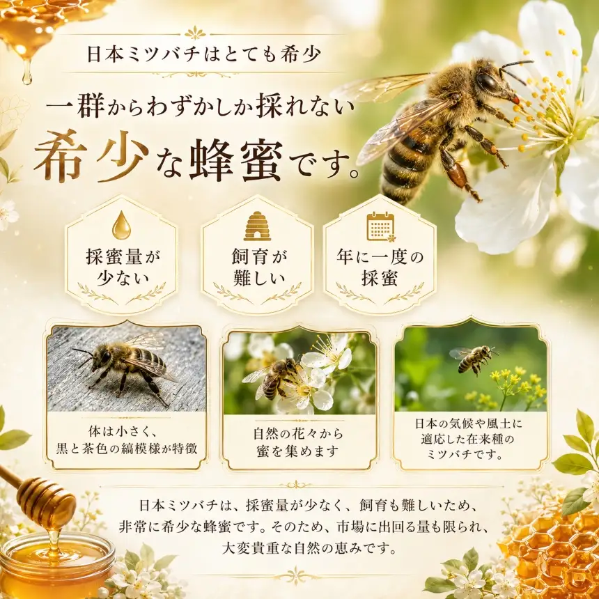 日本ミツバチのはちみつ