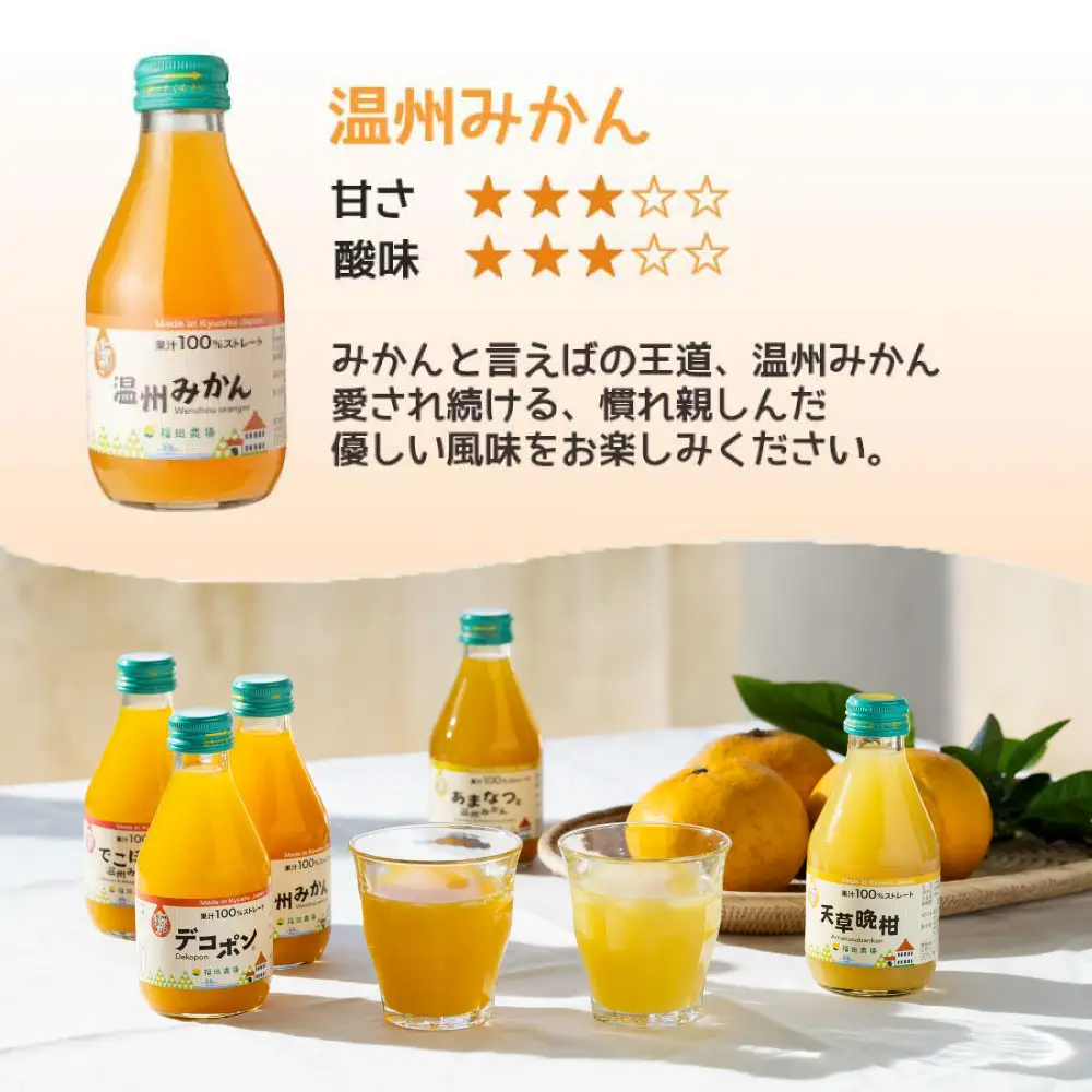 【ふるなび限定】九州まるごとしぼりデコポン×温州みかん 各5本 合計10本セット デコポン 温州みかん みかんジュース オレンジジュース
