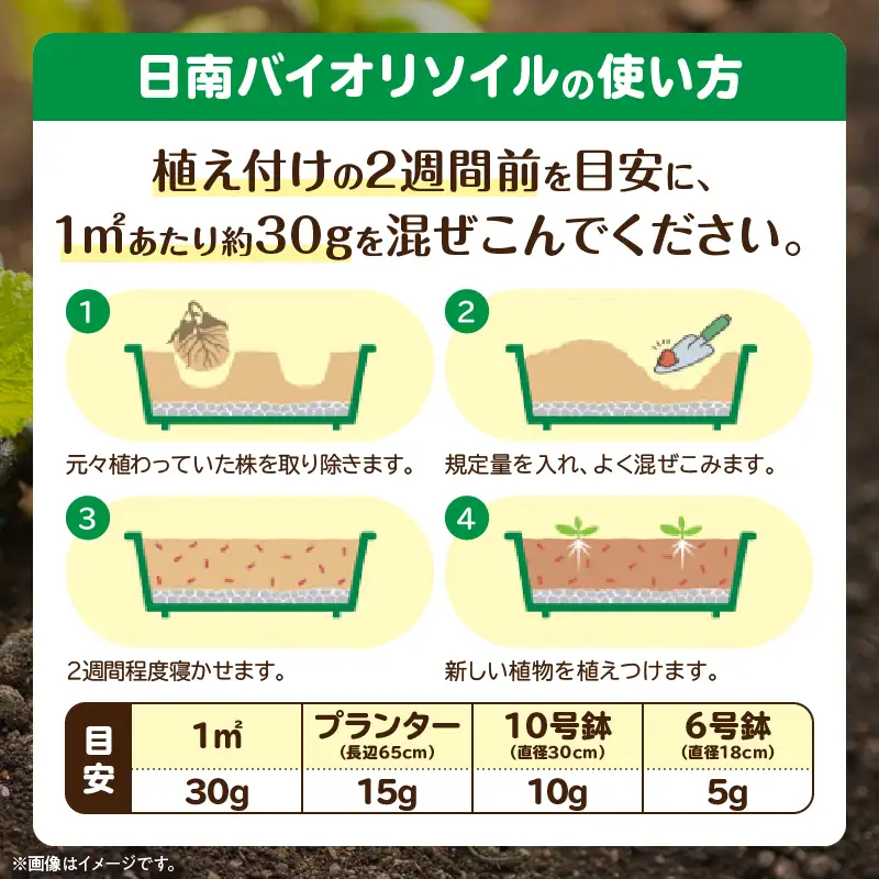 日南バイオリソイル （焼酎かすを原料として土壌改良剤） 10袋 計300g_ZX13-26