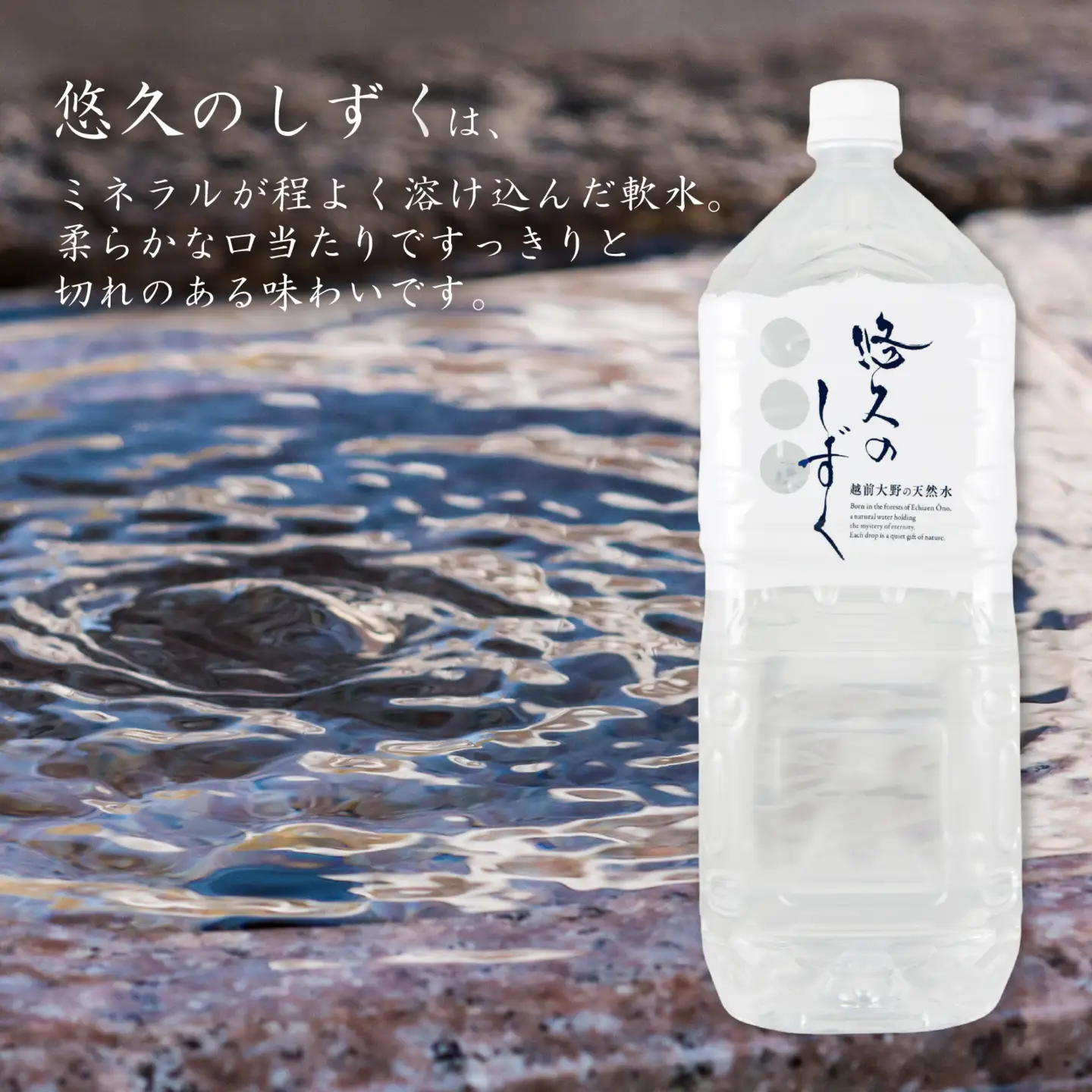 【12ヶ月連続お届け】悠久のしずくPET500ｍｌ×24本×12回配送　計288本