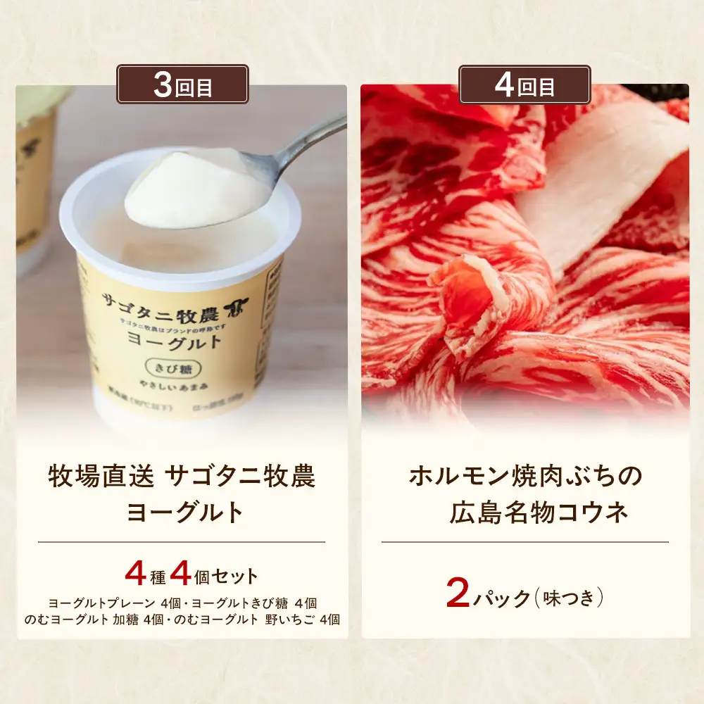 【定期便 全4回】ええじゃろひろしま便！　ぶちうま名物 詰合せ定期便C