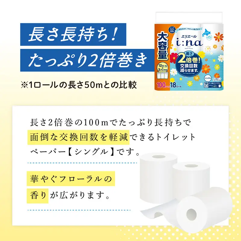 エリエールアソートi:naトイレットペーパーティッシュエリエール【定期便】