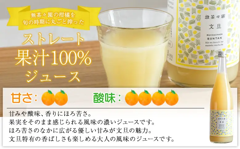 ＜無茶々園の文旦ジュース 720ml×3本＞『1か月以内に順次出荷予定』柑橘 果物 オレンジ フルーツ ストレート 果汁100% ぶんたん 丸ごと フレッシュ 果物 ザボン 飲料 ソフトドリンク 甘い 甘味 濃厚 飲んで応援 特産品 無茶々園 愛媛県 西予市 【常温】AMC0093