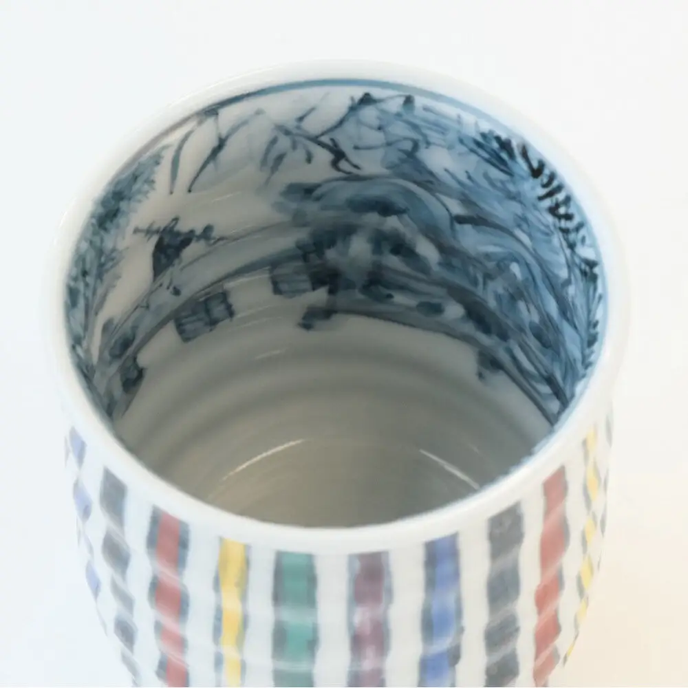【たち吉】山水彩十草湯呑 京都 湯呑 陶芸品 人気 おすすめ