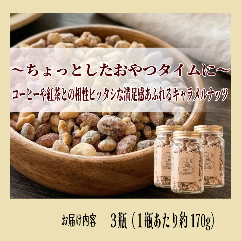 キャラメルナッツ 3瓶 ナッツ キャラメル きゃらめる 